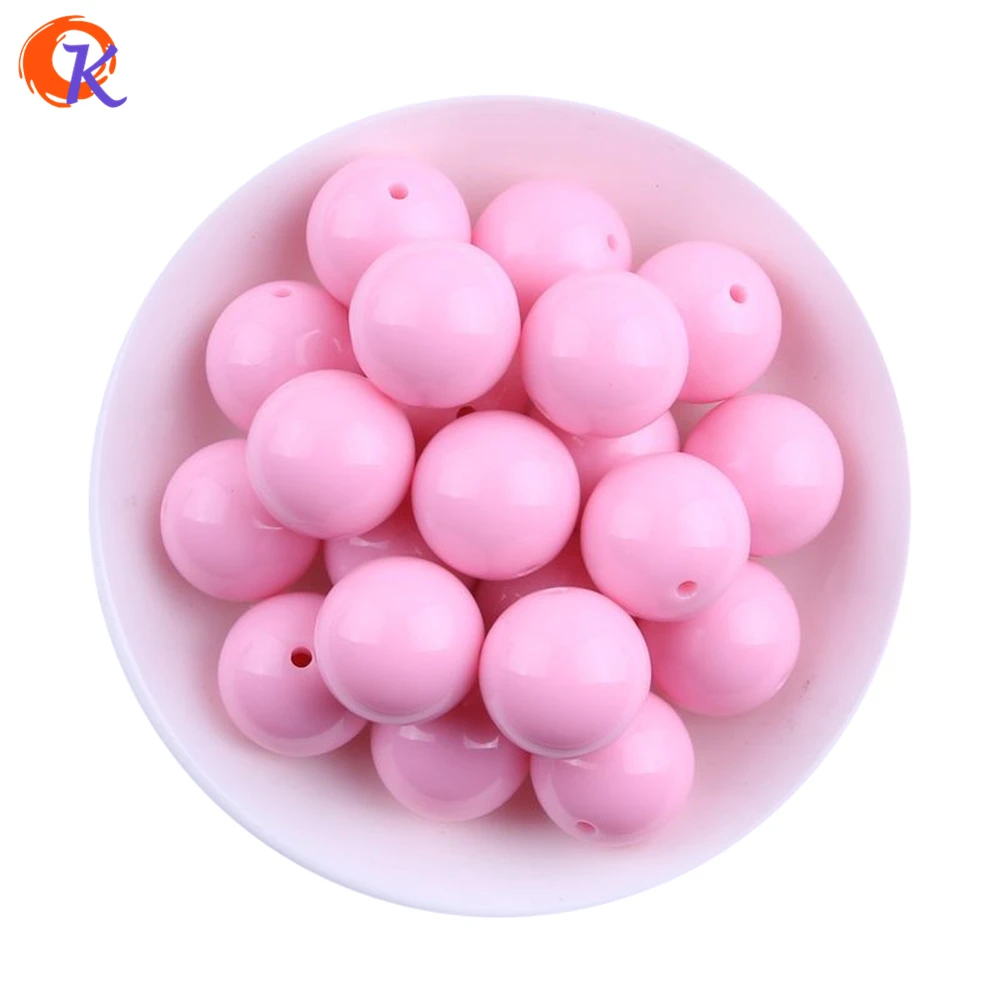 

S26 Cordial Design 20MM 100pcs Middle Pink Chunky Solid Beads Colorful Chunky Beads For Jewelry Kit Making CDWB-517257