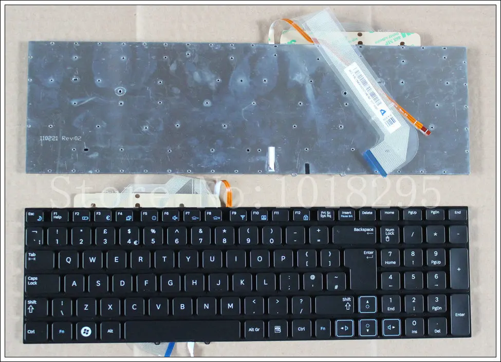 

UK Laptop Keyboard without frame and backlight For Samsung RF712 RF710 RF711 RF730 Black UK - United Kingdom