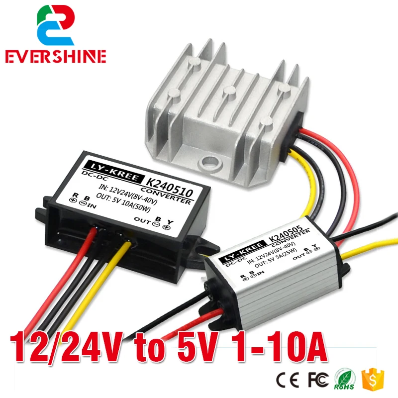 

12V to 5V power converter 24V to 5V buck module 24v to 5v power module 1A 2A 3A 5A 6A 10A