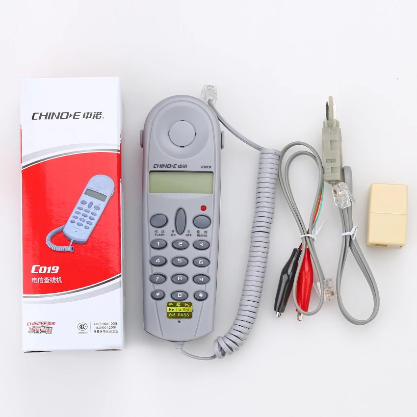 KELUSHI Fiber Tool 1set C019 Telephone Phone Line Network Cable Tester Butt Test Tester Lineman Tool Professional Device
