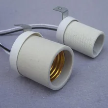 E27 светодиодный лампы в форме свечи лампы розеточный светильник керамический цоколь с 20 см провода 20 шт