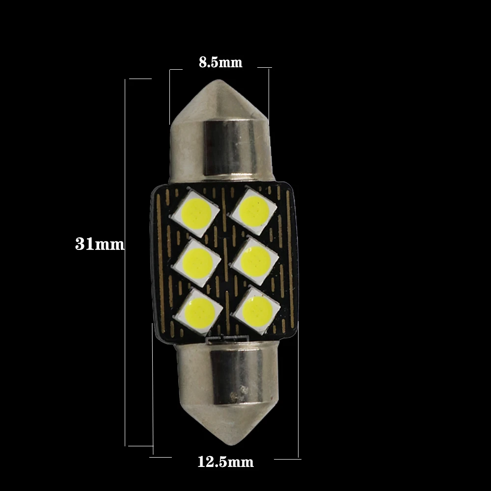YSY 10 шт Высокое качество 31 мм 36 39 41 C5W C10W 3030 LED CANBUS автомобильный гирлянда свет авто