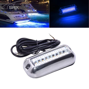 

SRXTZM White/Blue/Green/Red Light Underwater Pontoon Boat Transom Fishing Light Underwater Waterproof Lamp Cover Waterproof 1pcs