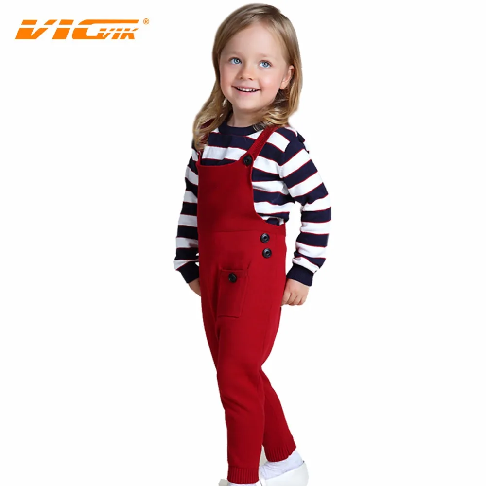 VICVIK Brand Baby Girls Jumpsuit Kids Dungarees Children Jumpsuit Baby