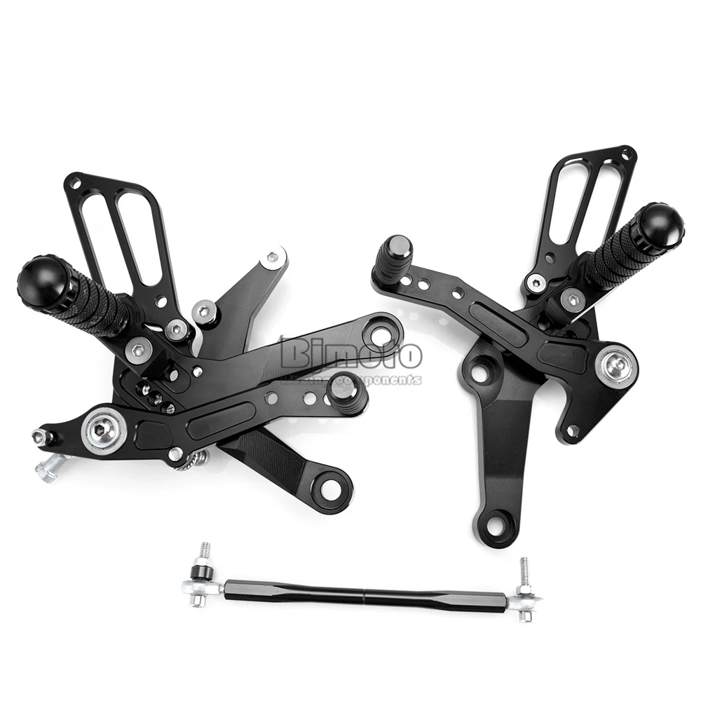 Black Для Kawasaki Ninja 400 250 CNC Алюминиевые Регулируемые задние подножки для ног NINJA400 NINJA250 Мото Аксессуары - Цвет: Black