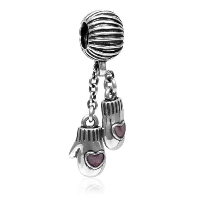 

Gloves Silver Beads Fits Pandora Charms Silver 925 Original Bracelet Jewelry Valentines Day Harajuku Bijoux DGB115