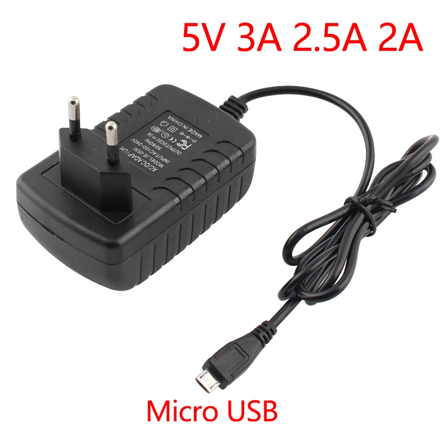 DC 5 V 3A 2A USB Micro разъем 5V3A адаптер питания 2.5A вольт зарядное устройство для Raspberry