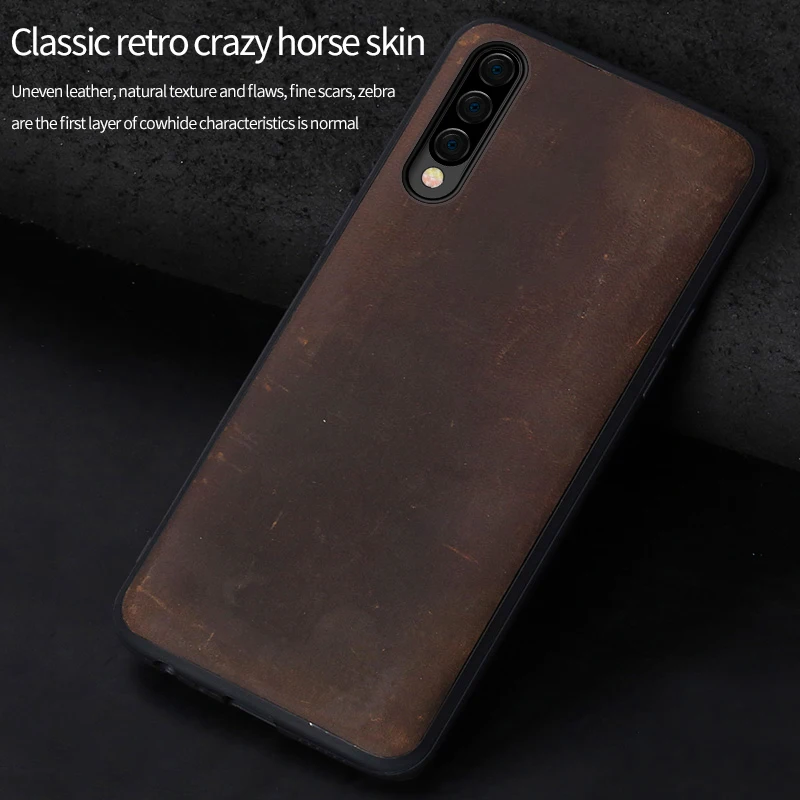 LANGSIDI кожаный чехол Fundas для samsung a7 2018 Чехол Мягкий край задняя крышка Samsung Galaxy A50 a40