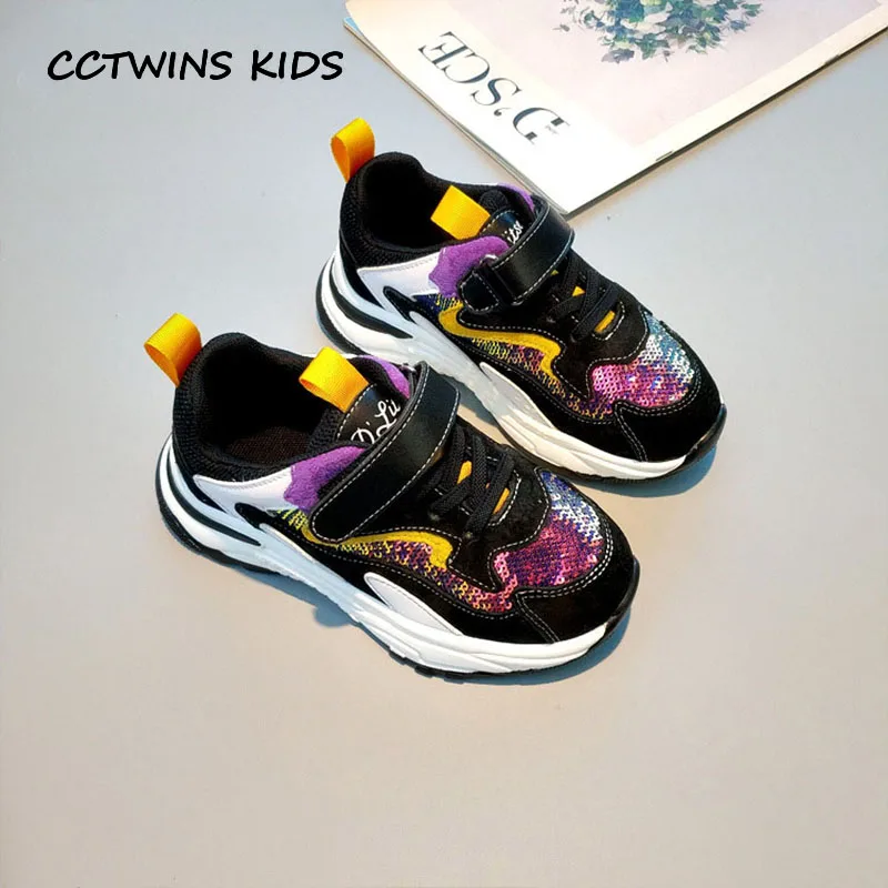 

CCTWINS KIDS 2019 Spring Children Fashion Glitter Shoe Baby Boy Sport Sneaker Girl Brand Pu Leather Casual Trainer FS2584