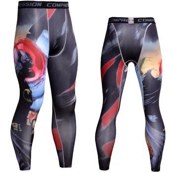 

2018 New Men running pants basketball Tights Compression Yoga dance leggings trousers Soccer Fitness Gym Sports bottoms clothes