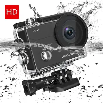 

Dragon Touch 4K Action Camera Vista 5 16MP WiFi 30M Waterproof Camera Touch Screen 170°Wide Angle 2 Batteries and Mounting