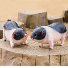 1 шт. Милая Статуэтка для сада свинья украшение Смола двора садовое украшение наружное искусство фигурки животных внутренний двор и домашний декор