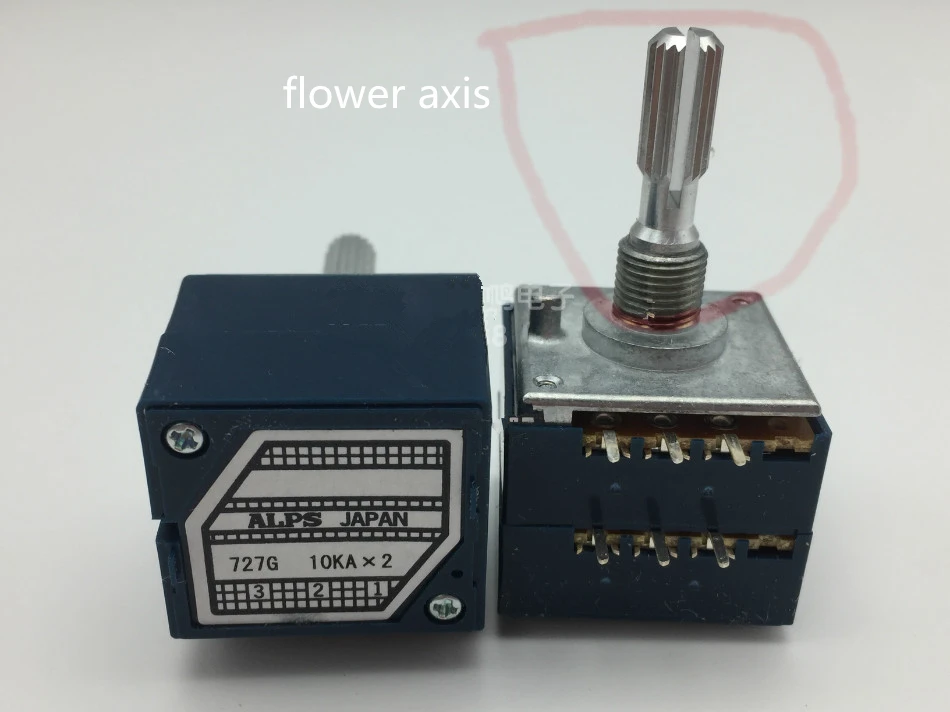 100% Новый оригинальный японский ALPS RK27 Тип 10K 20K 50K 100K 250K 500K двойной громкости