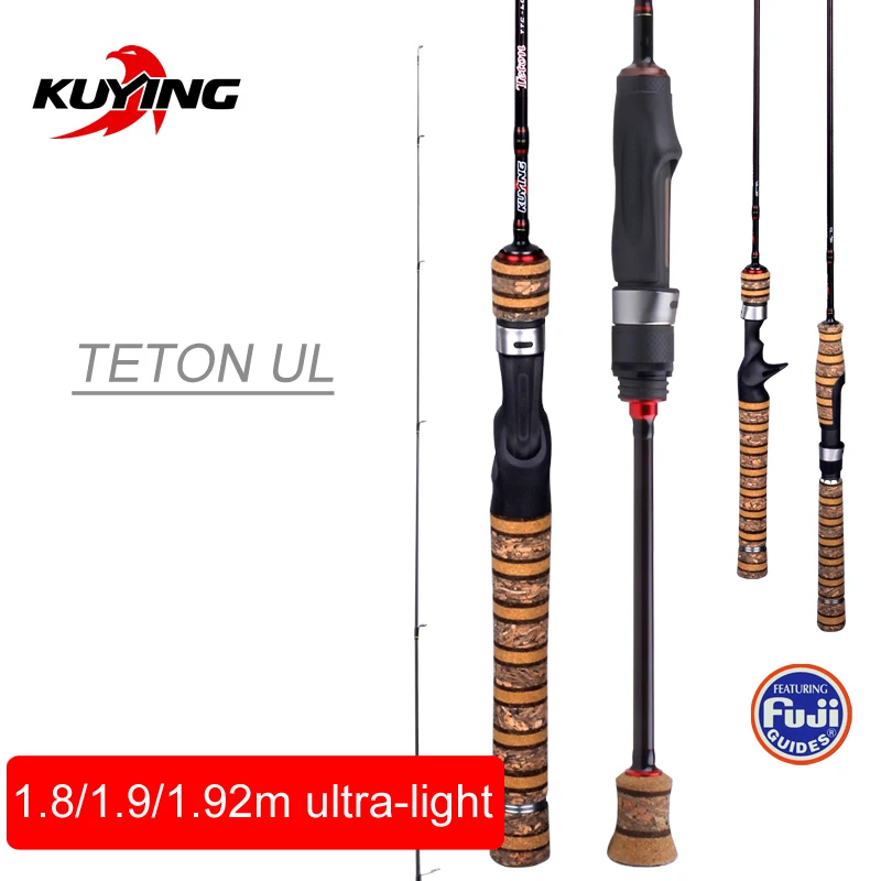 Ультралегкая мягкая рыболовная удочка KUYING Teton 1 8 м 9 92 UL кастинговое удилище из