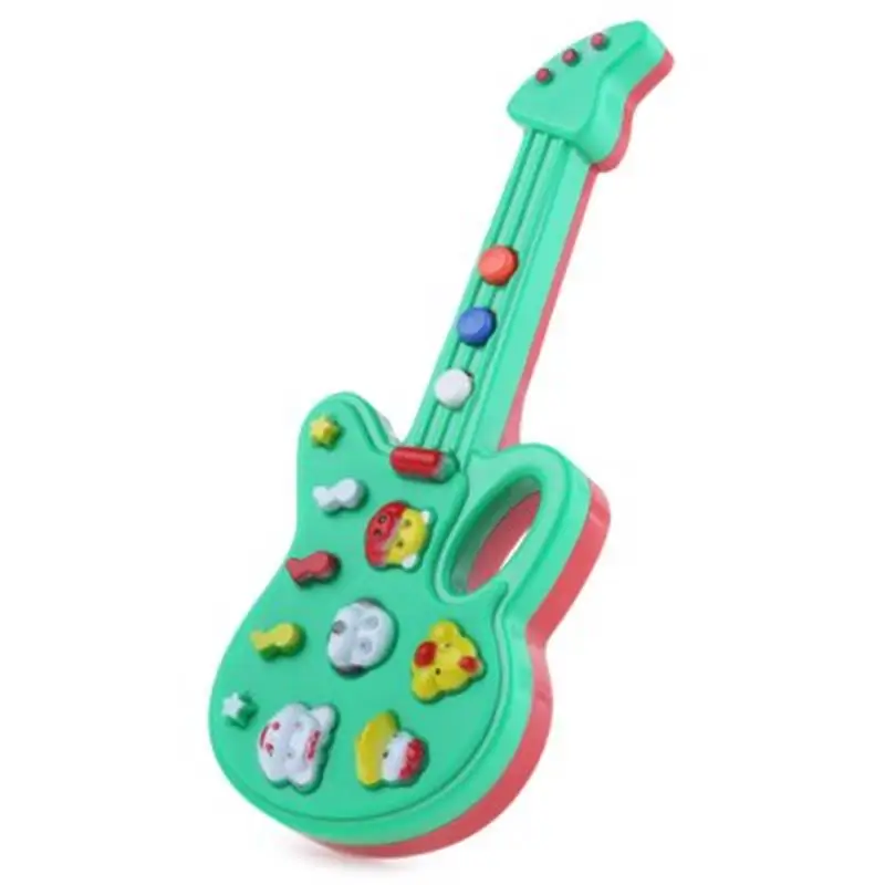 1 шт. животных кнопку электронная гитара раннего образования игрушка инструмент для маленьких детей цвет отправить случайным
