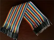 Free Shipping 40pcs in Row Dupont Cable 21cm 2.54mm 1pin 1p-1p Female to Male jumper wire for Arduino