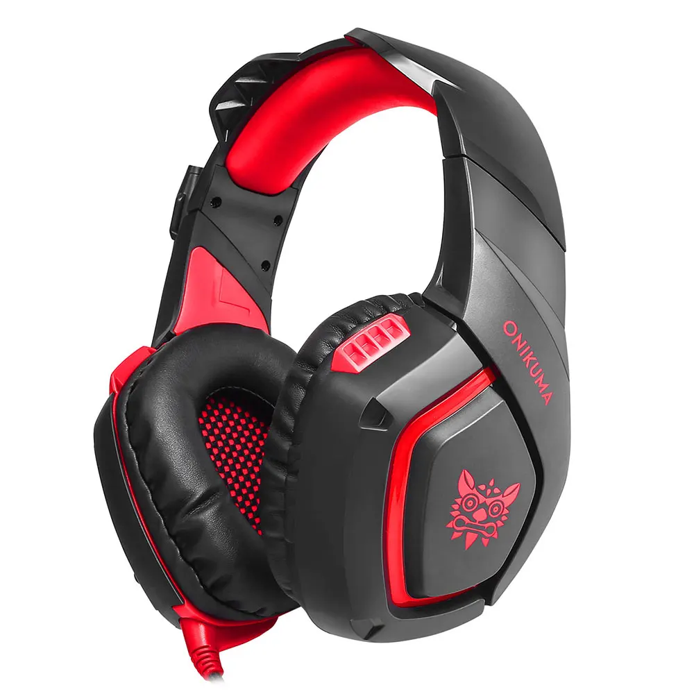 ONIKUMA K1 Ps4 Игровые наушники с мягкой микрофон светодиодный свет для PS4 Xbox One