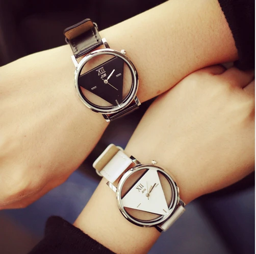 

Luxury Brand Skeleton Watches Women 2016 Fashion Casual Ladies Wristwatches Quartz Watch Women Diamond Dial Clock Leather Strap