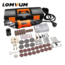 LOMVUM Electric Grinder Dremel Style Mini Drill Rotary Tools Set 350W DIY Grinder 400W 6 Speed Abrasive Tool Engraver Kit Shaft