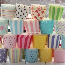 3000 шт, бумажные стаканчики, кухонные трафареты, утолщенные кексы, термоустойчивая чашка для выпечки, Бумажные Формочки Для Кекса