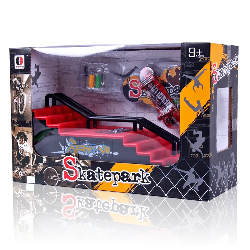 

Random 1Pcs Mini Finger Skateboard Fingerboard Ramps Park for Professional Finger Skatepark Toys Gift for Children 6 Styles