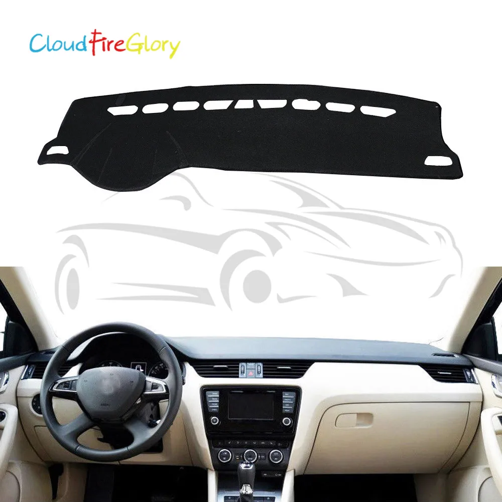 CloudFireGlory для Skoda Octavia MK3 A7 2013- приборной панели крышки Dashmat Даш Мат Pad козырек от солнца крышка приборной доске ковер LHD