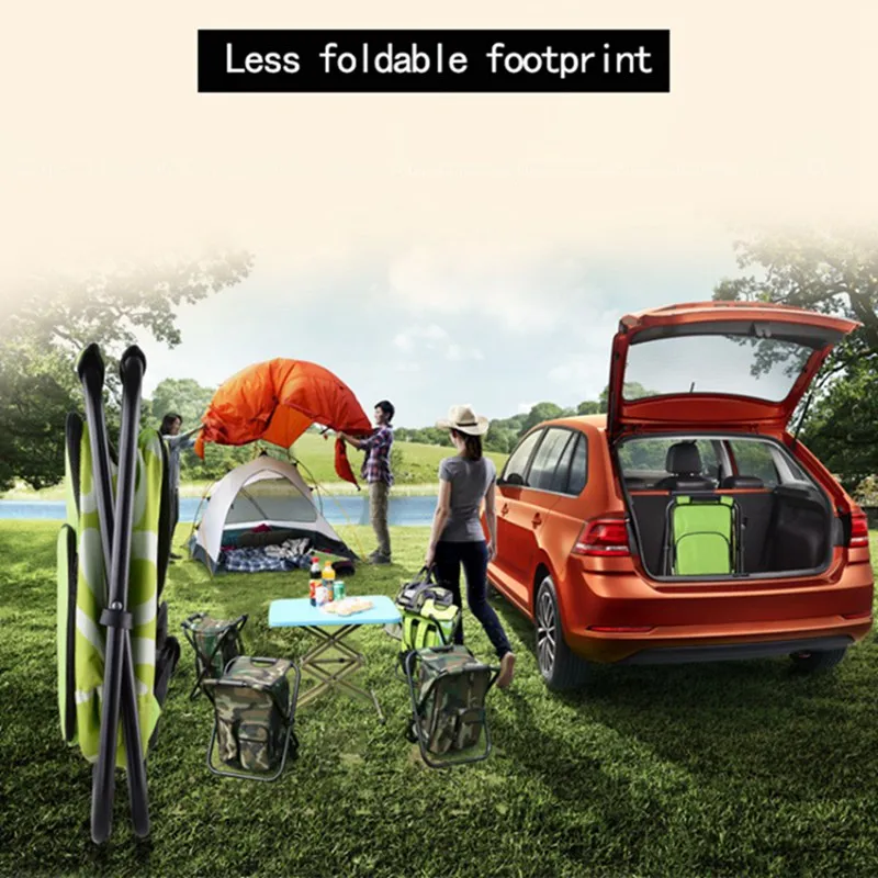 

Multi-function Folding Camping Fishing Chair Stool Backpack with Cooler Insulated Picnic Bag Hiking Picnic Seat Table Bag