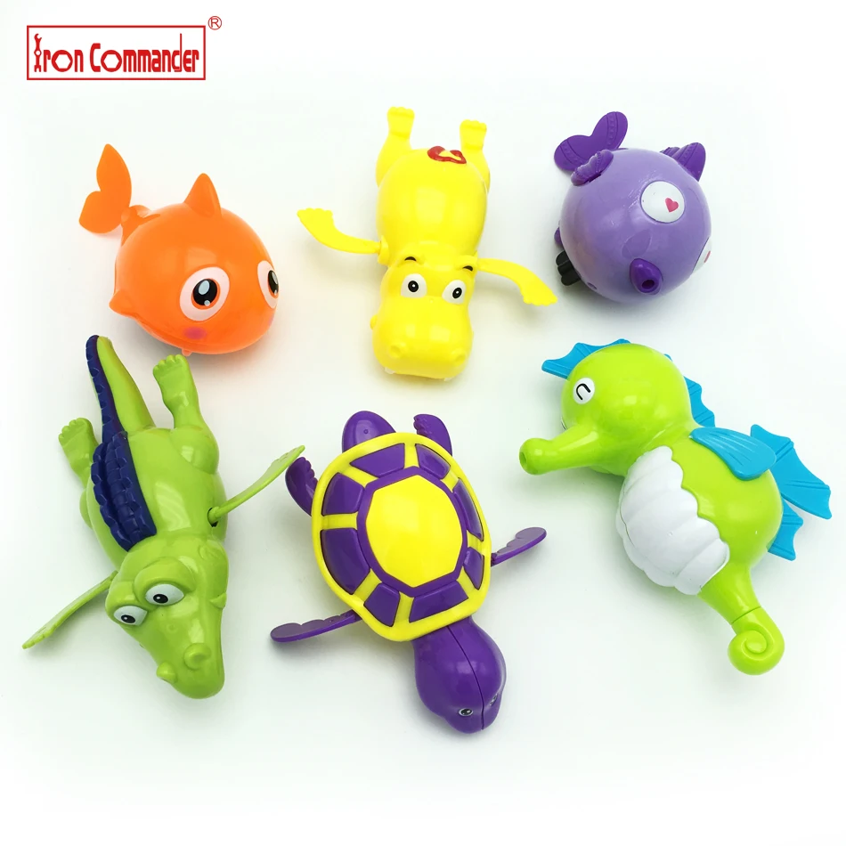 Iron Commander 6pcs/set New Born babies Swim Turtle Wound up Chain