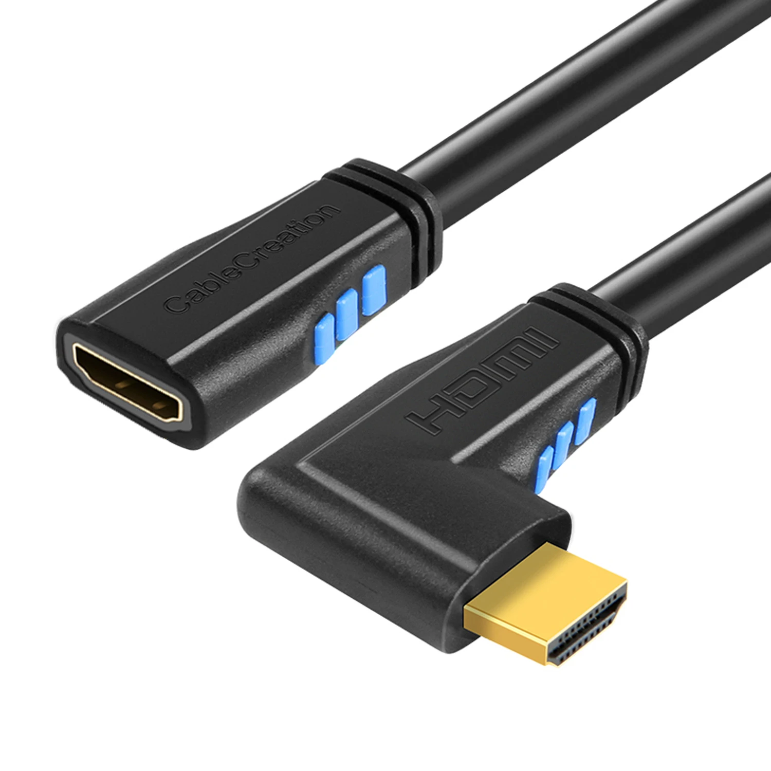HDMI 2,0 удлинитель, JORINDO левый угол 270 градусов вертикальный правый 4K(60 Гц) HDMI 2,0 мужчин и женщин кабель, 3D видео, Ethernet
