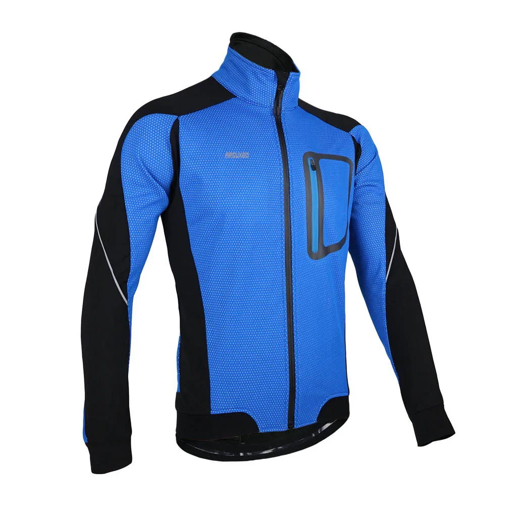 Теплая зимняя куртка для велоспорта с длинным рукавом ARSUXEO, ветрозащитная дышащая спортивная куртка, одежда для велоспорта, MTB Джерси