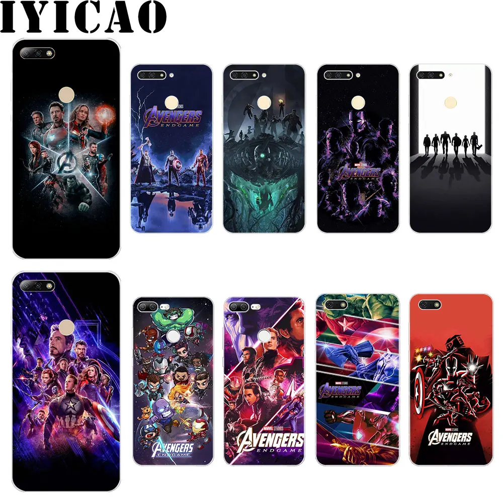 Жесткий чехол IYICAO The Avengers Final batch для huawei Honor Play Note 10 6A 6C 7A Pro 7C 7X 8C 8X8 9