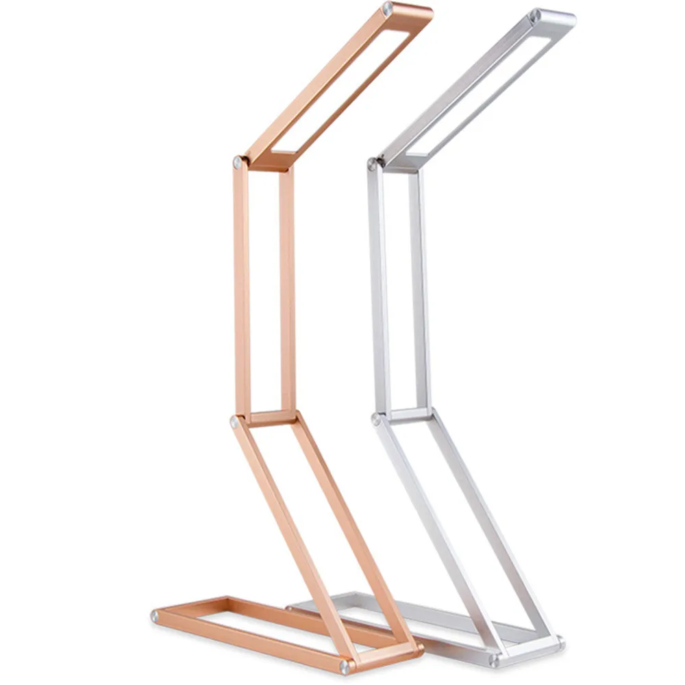

Minimalist USB Metal Flexible Table Lamp LED Gold Silver Foldable Desk Lamps Reading Light Luminaria De Mesa For Home Office