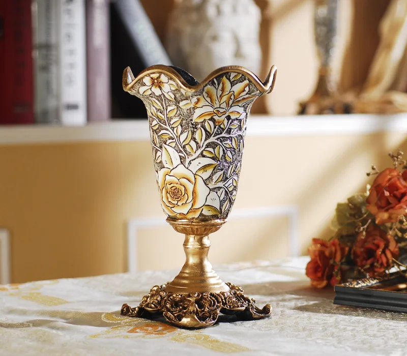 Luxury European decorative vase Home Furnishing embossed Vase