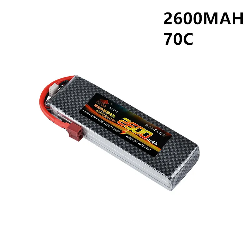 HUONIU мощность 7 4 V 11 1 14 8 22 2 2600mAh 70C 2S 3S 4S 6S перезаряжаемая литий-полимерная батарея XT60