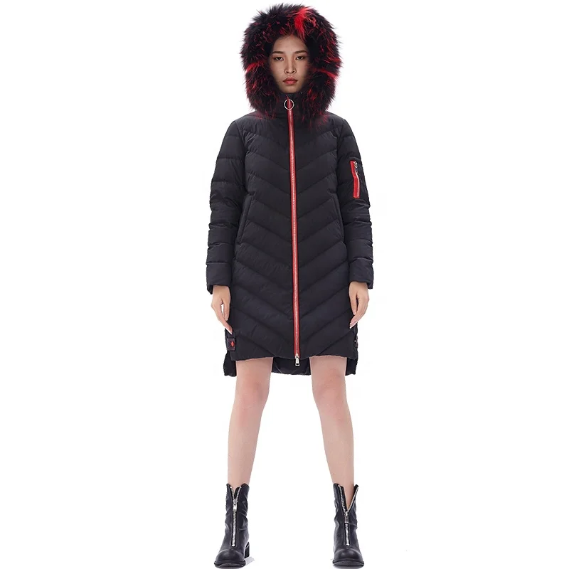 ODM новые женские пуховые пальто с капюшоном packable пуховая куртка термочерные
