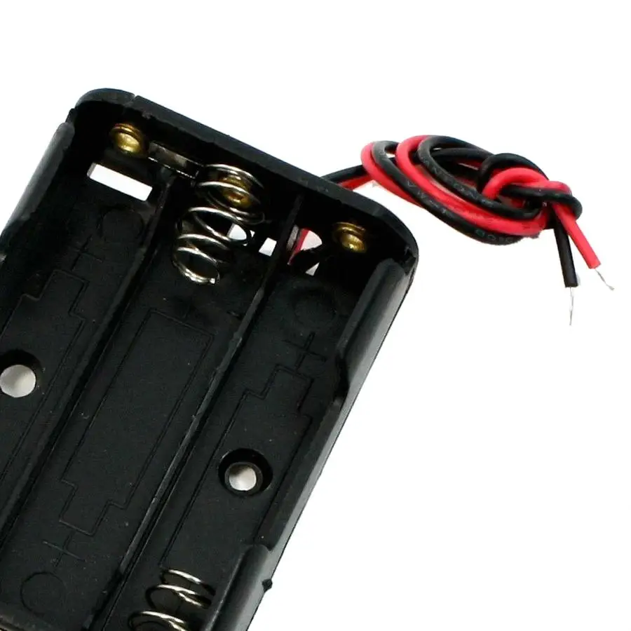Replacement 3 x 1.5VAAA Plastic Battery Case Holder Wire,FREE SHIPPING