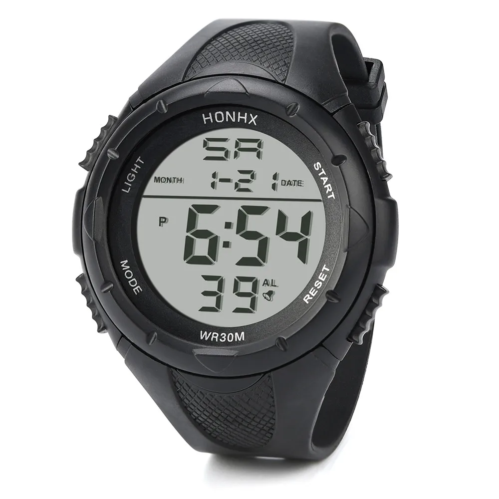 Sanwony мужской светодиодный цифровой будильник спортивные часы силиконовые военные армейские кварцевые модные наручные часы для кемпинга дайвинга relogio masculino