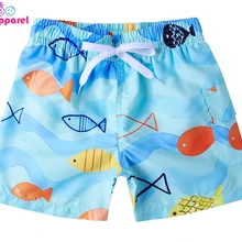 Океаническая рыба 3D шорты для мальчиков быстросохнущие пляжные шорты детские плавки черные мужские плавки сетчатая юбка От 4 до 10 лет От 3 до 11 лет