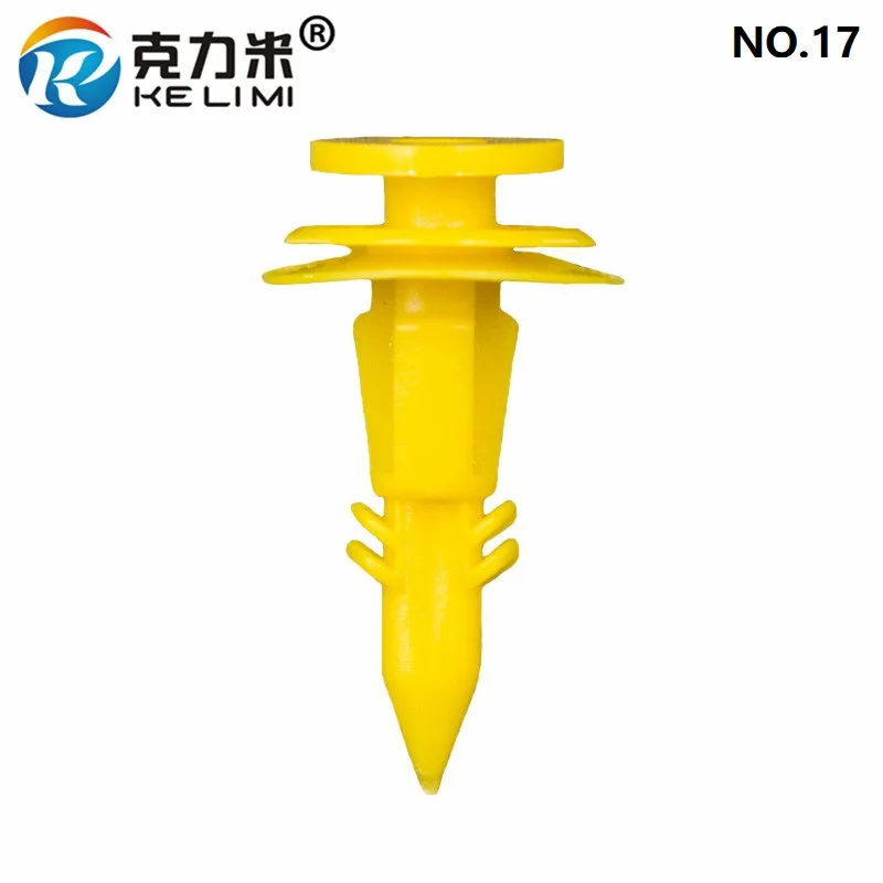 

KE LI MI NO.17 Car Tail Gate Retainers Door Panel Fastener Rivet Yellow Plastic Clips For Ford Jeep Chrysler