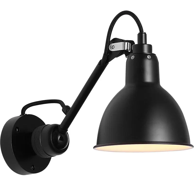 

Retro loft wall lamp vintage adjust arm iron lighting fixture bedroom bedside living room study cafe dining room lamp bra sconce