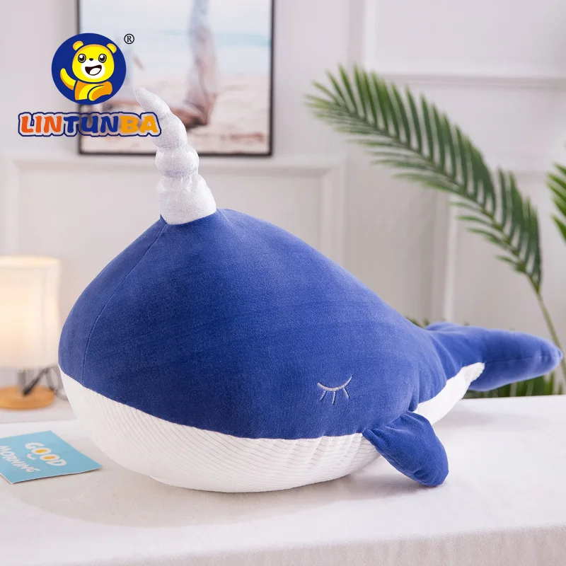 Новое программное обеспечение narwhal плюшевые игрушки забавные Большой подушка в форме Кита творческий подарок кукла