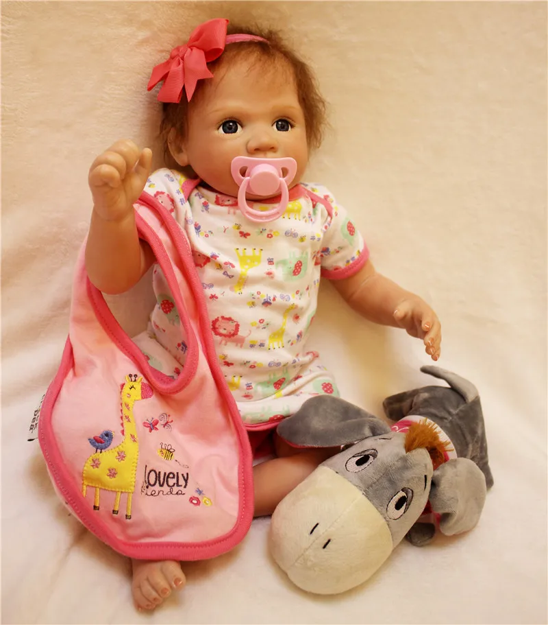 

Reborn silicone babies dolls 50cm Bonecas 20inch lifelike Bebe realistic baby kids birthday play house toys Xmas presents