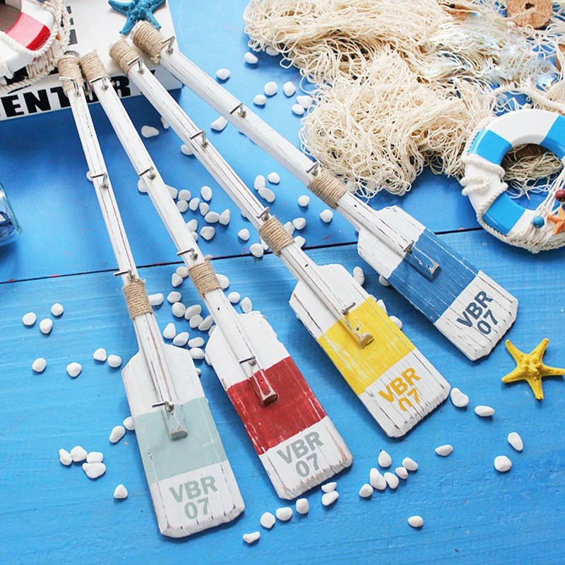 

1PC Wood Paddle Hangers Creative Quant Towel Metal Wall Hooks Hangers for Clothes Home Decor 40*6.8*4cm