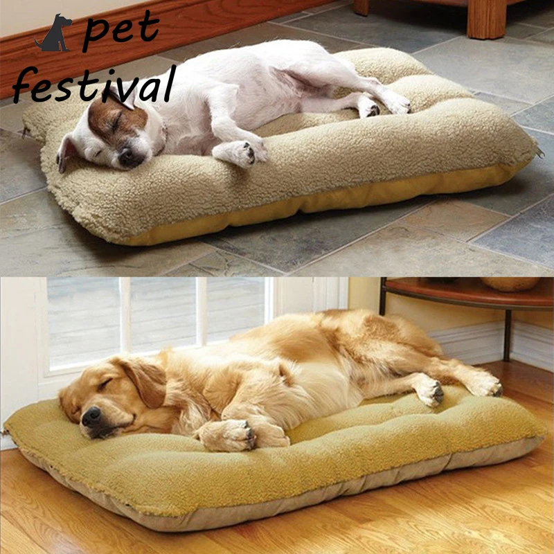 

Pet Festival Winter Dog Cat Cushion pet mats Soft Puppy Sleep Bed Kennel Warm Thick Blanket Matress For Small Medium Large Dogs