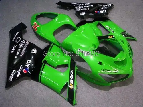 Motorcycle Fairing kit for KAWASAKI Ninja ZX6R 05 06 636 2005 2006 Fashion green gloss black ABS Fairings set +7 gifts SX66 | Автомобили и