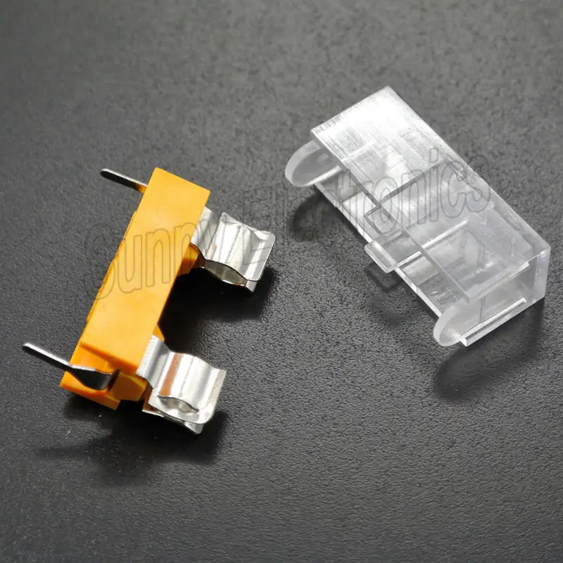 5*20mm glass fuse holder transparent holder with transparent cover fuse blocks 5X20mm insurance header 10pcs