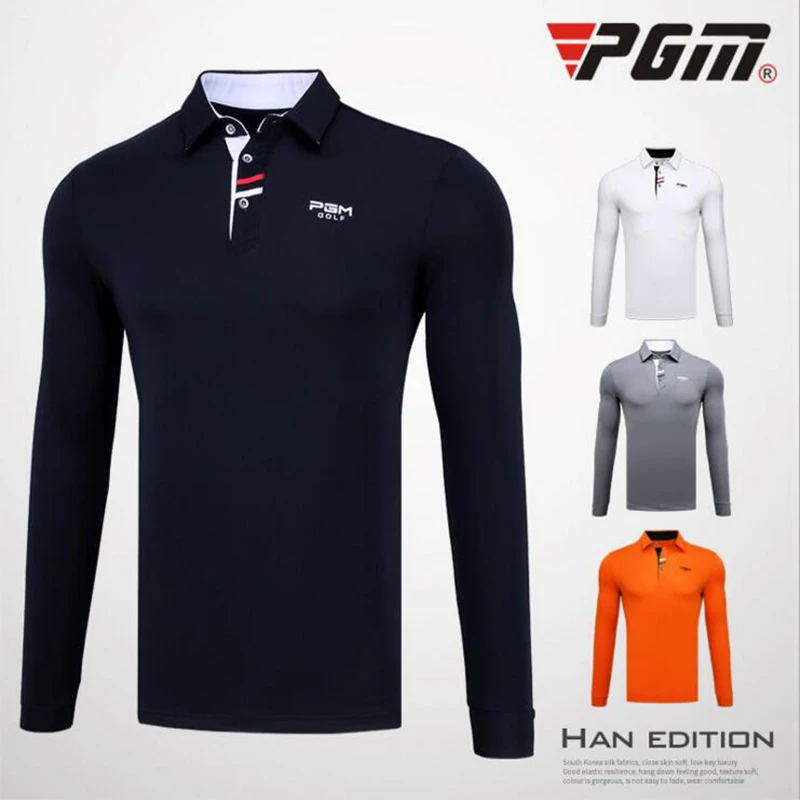 PGM Brand Breathable Mens Golf Shirts Outdoor Fit Polo Mens Quick Dry