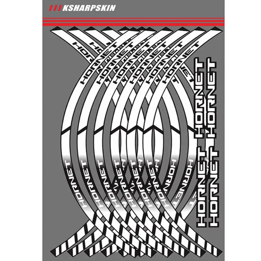 Motorcycle Wheel Rim Decals Reflective Stickers Stripes For Honda HORNET | Автомобили и мотоциклы