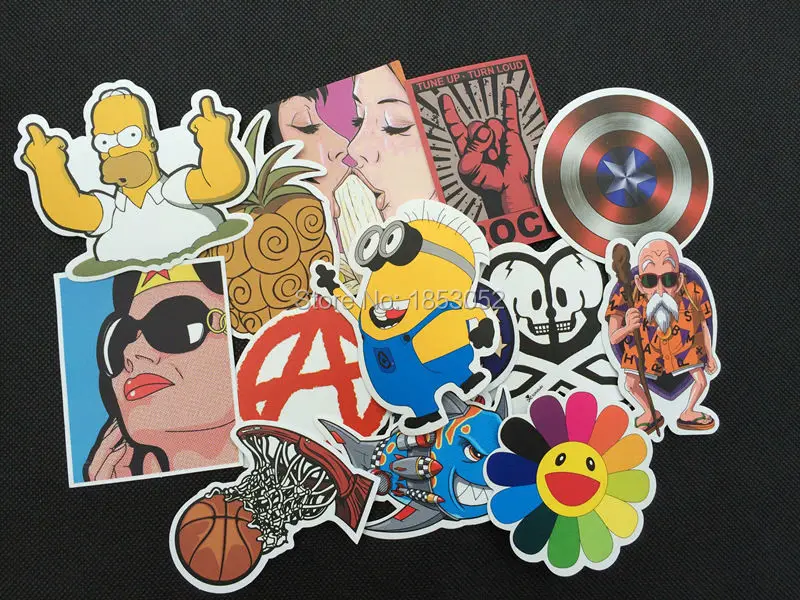 100 PCS brand ATV decals Die cut go kart motorcycle