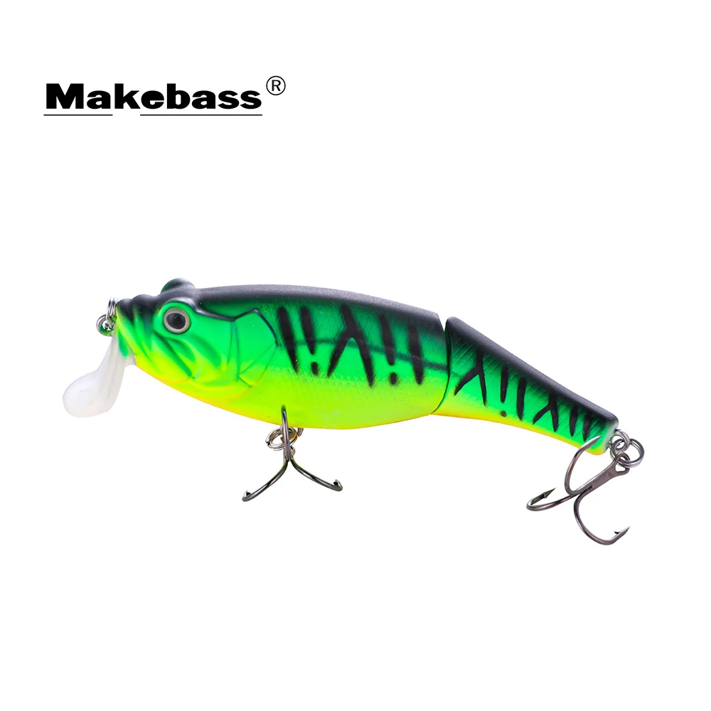 MAKEBASS Crankbait мульти соединенный 2 секции BassBaits 3in0.44oz рыболовные приманки Swimbait HardBaits